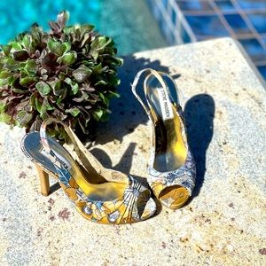 Steve Madden Floral Peep Toe Heels